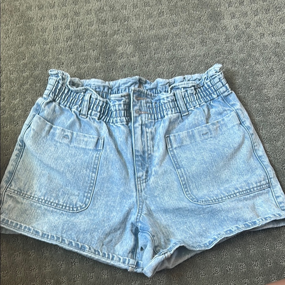 Light Blue High-Waisted Women's Shorts